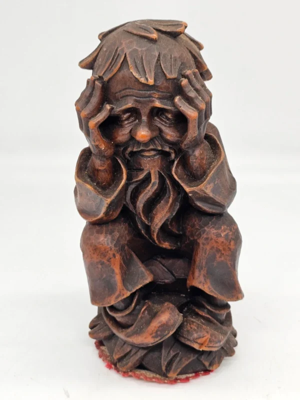 Figura rzeźbiona Austria postać mędrca wosk 32 cm vintage