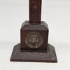 Krzyż stojący z postacią Jezusa drewno metal 33 cm dewocjonalia vintage