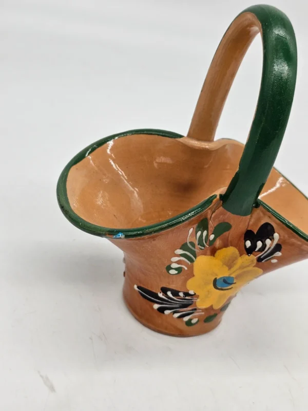 Koszyczek ceramiczny ręcznie malowany vintage 1984