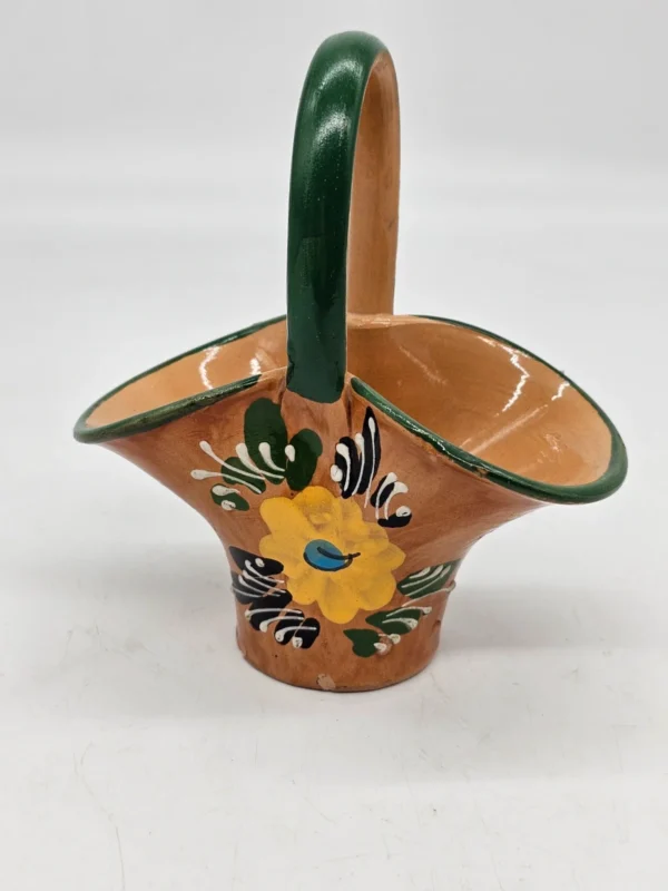 Koszyczek ceramiczny ręcznie malowany vintage 1984