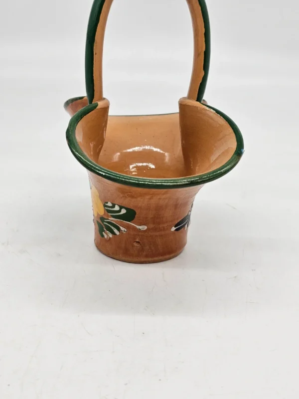 Koszyczek ceramiczny ręcznie malowany vintage 1984
