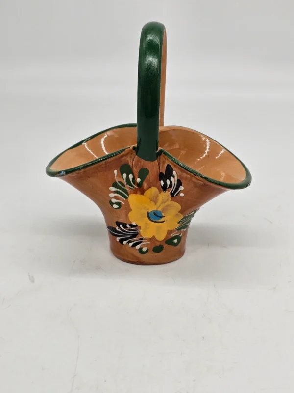 Koszyczek ceramiczny ręcznie malowany vintage 1984