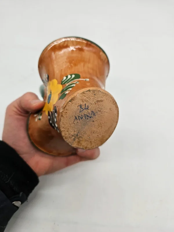 Koszyczek ceramiczny ręcznie malowany vintage 1984