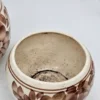 Zestaw dwóch osłonek ceramicznych vintage – motyw kwiatowy