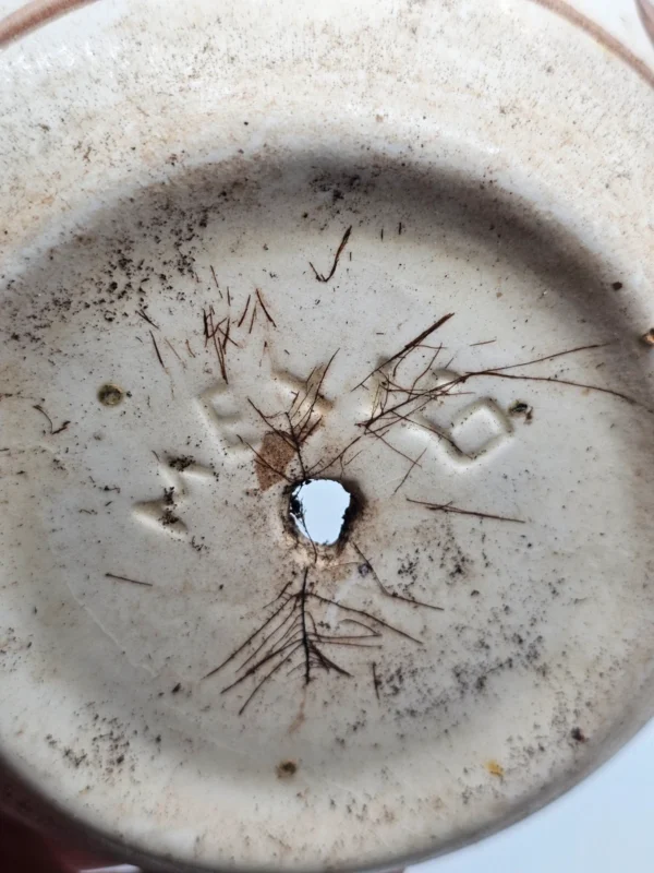 Zestaw dwóch osłonek ceramicznych vintage – motyw kwiatowy
