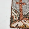 Mozaika kamienna z krzyżem dekoracja ścienna 13×24 cm
