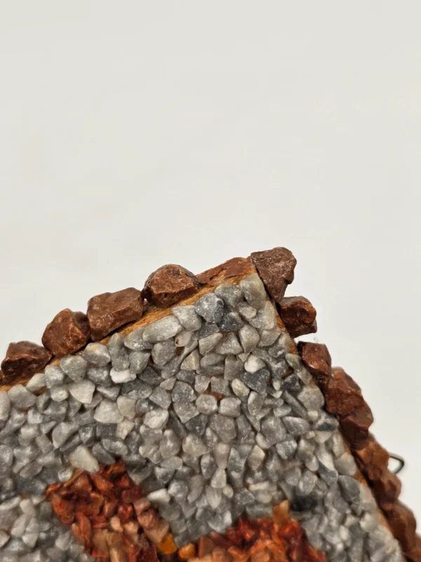 Mozaika kamienna z krzyżem dekoracja ścienna 13×24 cm
