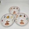 Ręcznie malowane talerze sekcyjne antipasti handmade Italy komplet 3 sztuki