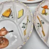 Ręcznie malowane talerze sekcyjne antipasti handmade Italy komplet 3 sztuki
