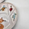 Ręcznie malowane talerze sekcyjne antipasti handmade Italy komplet 3 sztuki
