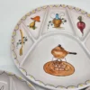 Ręcznie malowane talerze sekcyjne antipasti handmade Italy komplet 3 sztuki