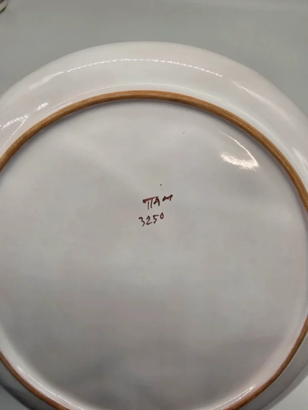 Ręcznie malowane talerze sekcyjne antipasti handmade Italy komplet 3 sztuki
