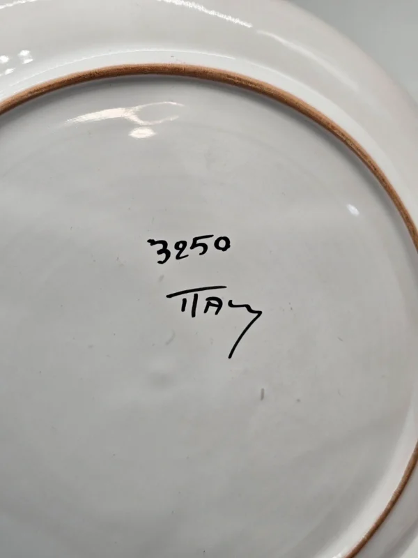 Ręcznie malowane talerze sekcyjne antipasti handmade Italy komplet 3 sztuki