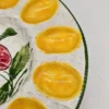 Ceramiczny talerz do serwowania jajek na miękko lub przystawek, ceramika użytkowa handmade.