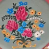 Ręcznie malowany talerz dekoracyjny folk kwiaty 20 cm