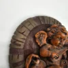 Anioł grający na mandolinie plakieta ścienna wosk artystyczny Bayerischer Wald handmade 29 cm