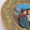 Erste Liebe duża plakieta ścienna wosk artystyczny relief 42 cm
