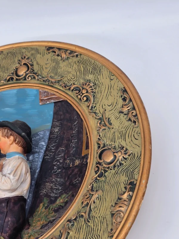 Erste Liebe duża plakieta ścienna wosk artystyczny relief 42 cm
