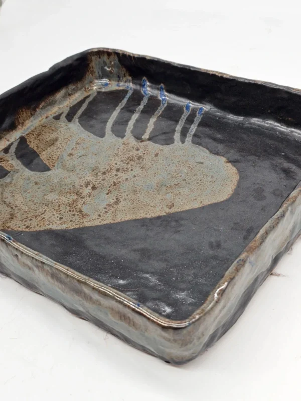 Ręcznie robiona ceramiczna misa prostokątna 29x34 cm forma użytkowo-dekoracyjna handmade