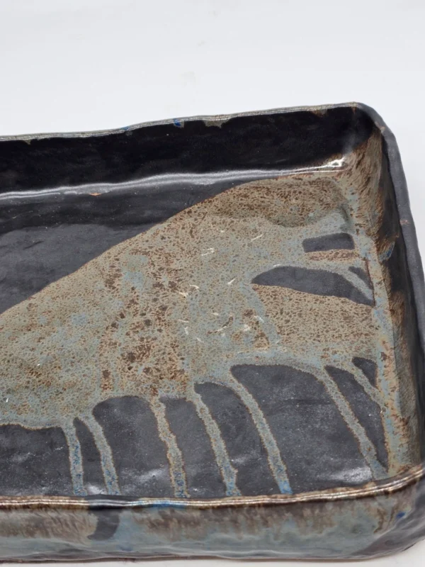 Ręcznie robiona ceramiczna misa prostokątna 29x34 cm forma użytkowo-dekoracyjna handmade