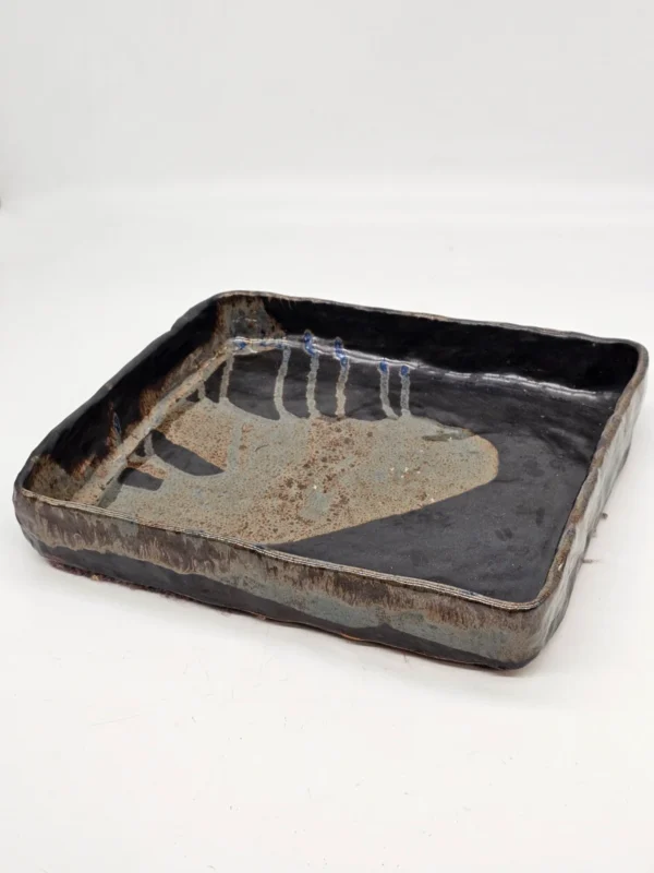 Ręcznie robiona ceramiczna misa prostokątna 29x34 cm forma użytkowo-dekoracyjna handmade