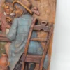 Ręcznie wykonana płaskorzeźba woskowa scena biesiadna 33x26 cm