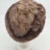 Czapka zimowa z futra jasnobrązowa średnica 23 cm syntetyk 100% z lasu