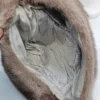 Czapka zimowa z futra jasnobrązowa średnica 23 cm syntetyk 100% z lasu