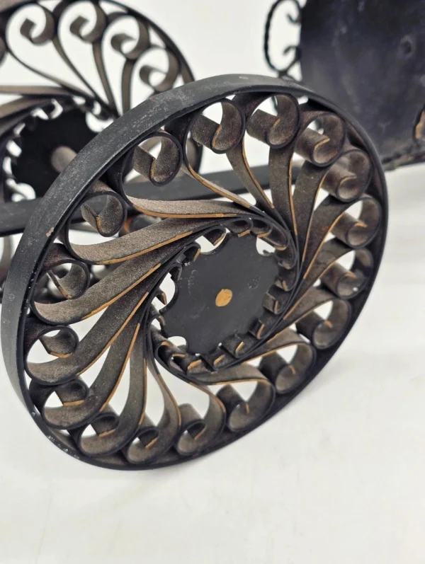 Metalowy stojak na butelkę wina lub szampana z podwójnym podparciem 41 cm