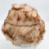 Czapka zimowa z naturalnego futra jasna beżowo miodowa średnica 24 cm syntetyk 100% z lasu