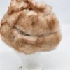 Czapka zimowa z naturalnego futra jasna beżowo miodowa średnica 24 cm syntetyk 100% z lasu