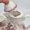 Zestaw herbaciany Cumberland England – ceramika vintage, pejzaż, 5 osób
