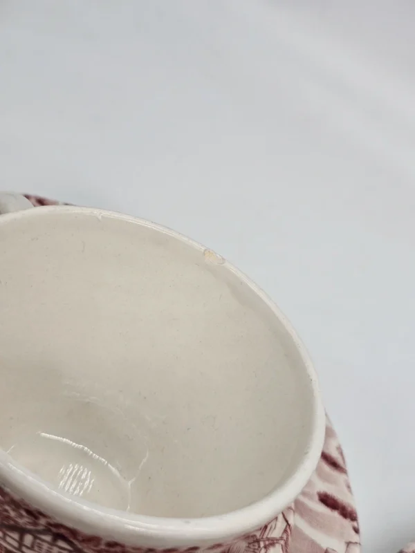 Zestaw herbaciany Cumberland England – ceramika vintage, pejzaż, 5 osób