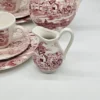 Zestaw herbaciany Cumberland England – ceramika vintage, pejzaż, 5 osób