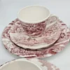 Zestaw herbaciany Cumberland England – ceramika vintage, pejzaż, 5 osób