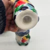 Ceramiczny zestaw kuchenny vintage w koszyku – motyw owocowy, komplet 5 elementów