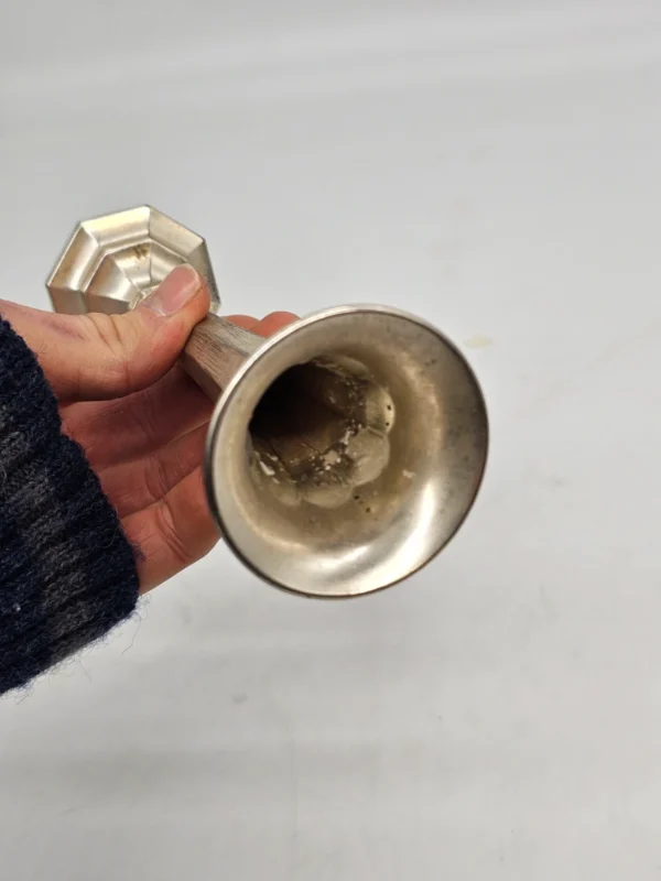 Świecznik BMF vintage metal platerowany 19 cm