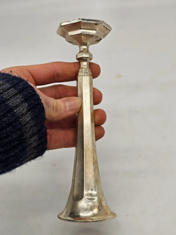 Świecznik BMF vintage metal platerowany 19 cm