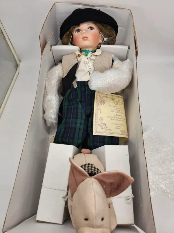 Kolekcjonerska lalka porcelanowa Marco 65 cm f-Collection Germany nowa certyfikat