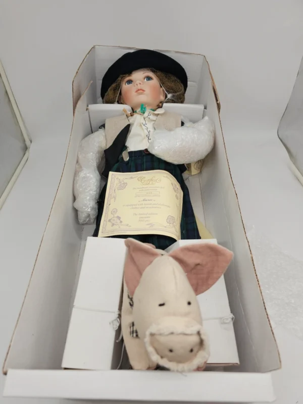 Kolekcjonerska lalka porcelanowa Marco 65 cm f-Collection Germany nowa certyfikat
