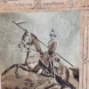 Oryginalna niemiecka grafika wojskowa ok 1900 pamiątka służby kawaleria