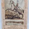Oryginalna niemiecka grafika wojskowa ok 1900 pamiątka służby kawaleria