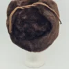 Czapka zimowa uszatka z futra brązowa