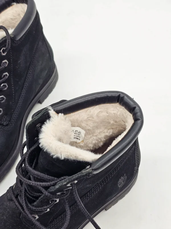Timberland damskie zimowe botki ocieplane czarne skóra naturalna 41