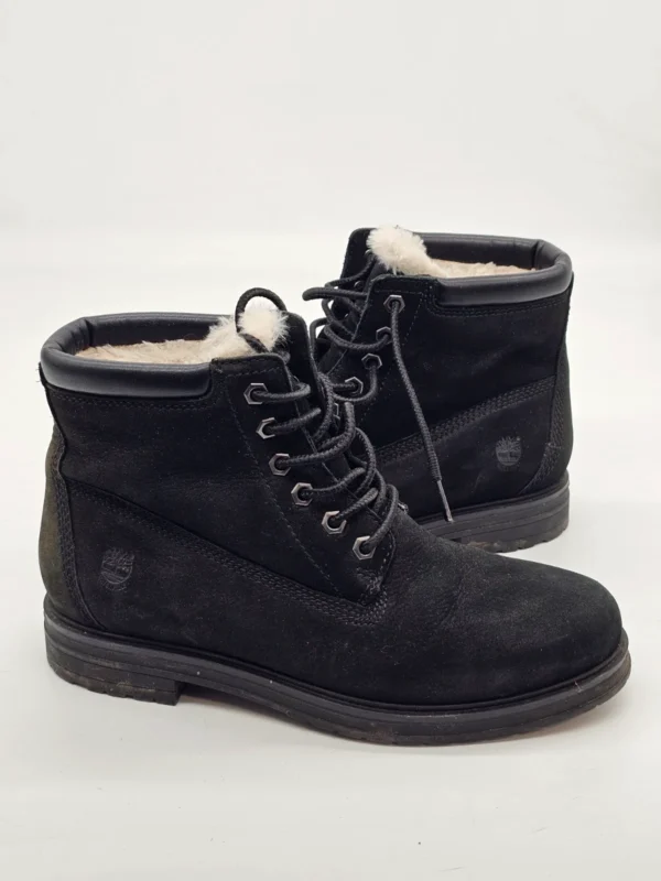 Timberland damskie zimowe botki ocieplane czarne skóra naturalna 41