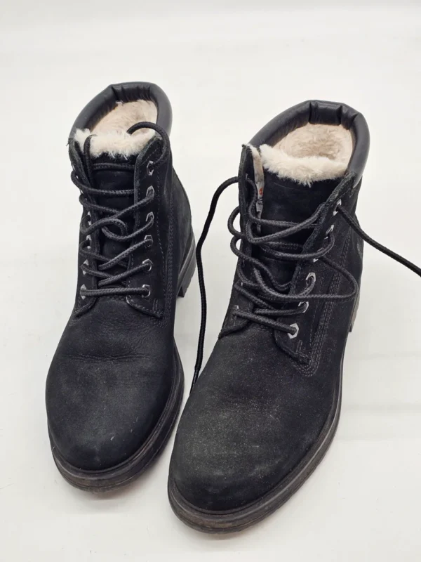 Timberland damskie zimowe botki ocieplane czarne skóra naturalna 41