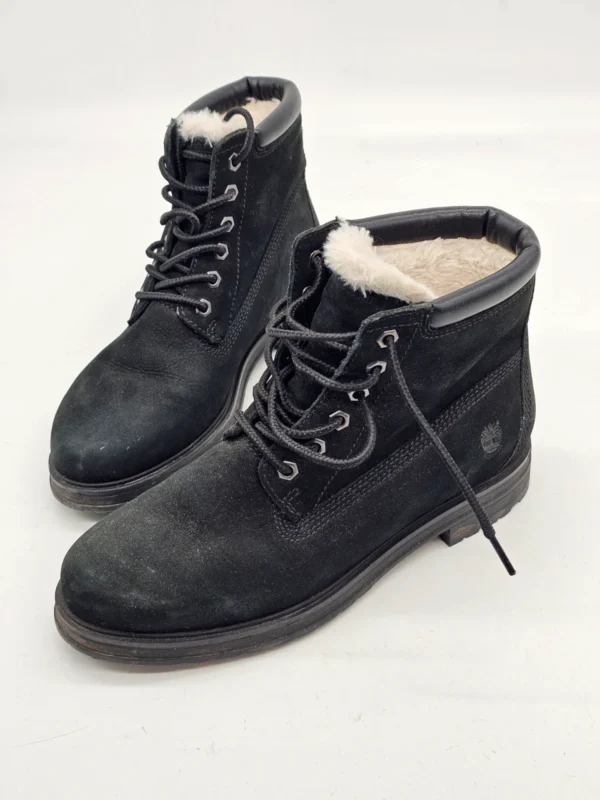 Timberland damskie zimowe botki ocieplane czarne skóra naturalna 41