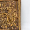 Obraz reliefowy woskowy Muzykanci XVII w styl Holbein vintage 17 × 22 cm
