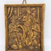 Obraz reliefowy woskowy Muzykanci XVII w styl Holbein vintage 17 × 22 cm