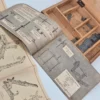 Zestaw konstrukcyjny TRIX Elementrix vintage drewniane pudełko instrukcje